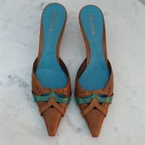 Prada Brown Leather Women's Shoes